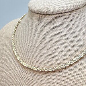VTG Sterling Silver 925 Margarita Chain Necklace Lobster Clasp Size 19.5" Length